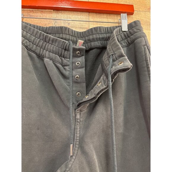 Black Jogger Sweatpants W/Drawstring & Pockets By Go Happy Fit Elastic Waistband - Picture 3 of 8